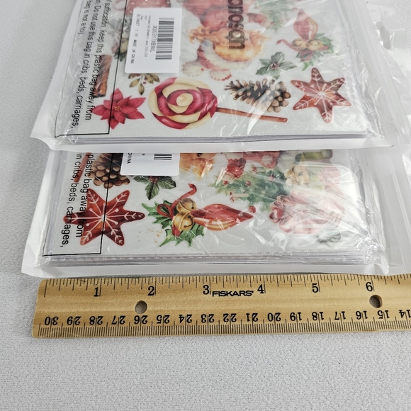 (2) Packs Vintage Theme Christmas Holiday Rub-On Transfers By Honoson - Picture 5 of 7